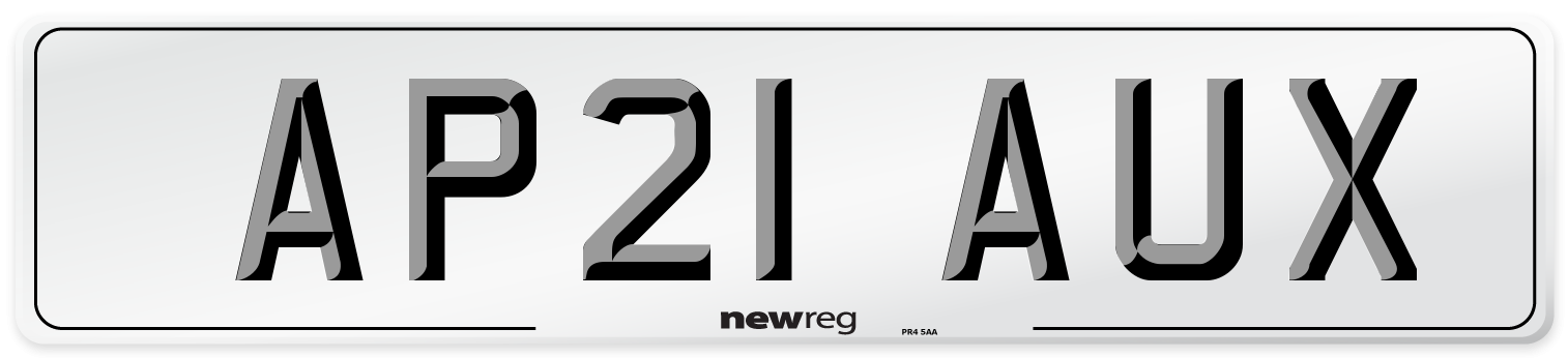 AP21 AUX Number Plate from New Reg